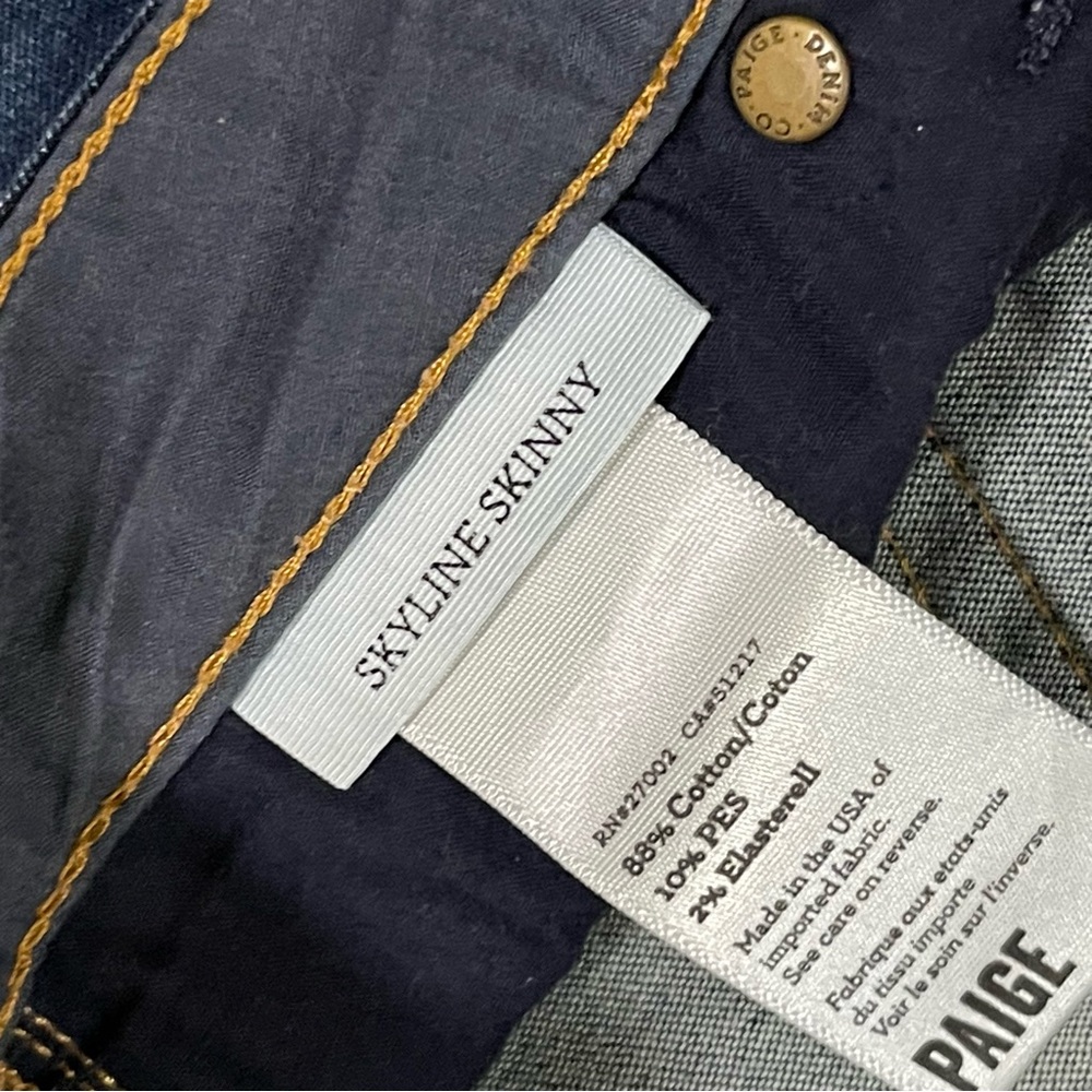 PAIGE Skyline Skinny Jeans Size 27 - Picture 7 of 9